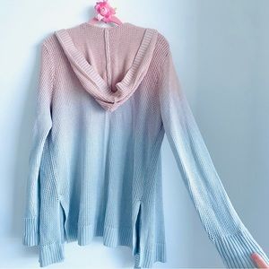 💕Ombre Waffle Knit Hoodie Sweater SZ XL